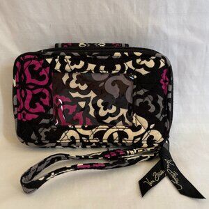 Vera Bradley Black and Pink Floral Clutch/Wristlet